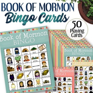 50 Book of Mormon Bingos - INSTANT DOWNLOAD