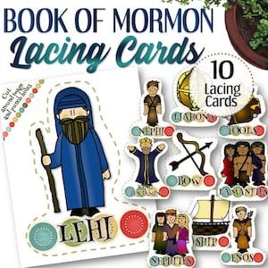 Lacing Cards Book of Mormon - INSTANT DOWNLOAD