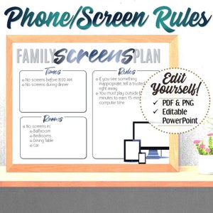 EDITABLE Screens and Phone Rules - INSTANT DOWNLOAD