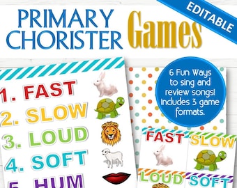 EDITIERBARE Primäre Chorister Singzeit (für lustige Lieder) - INSTANT DOWNLOAD
