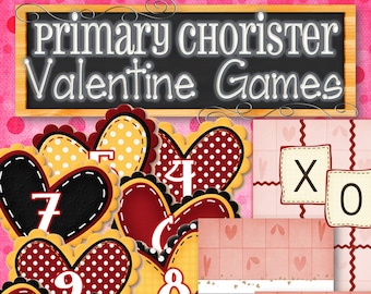 Primary Chorister Valentine Games - INSTANT DOWNLOAD