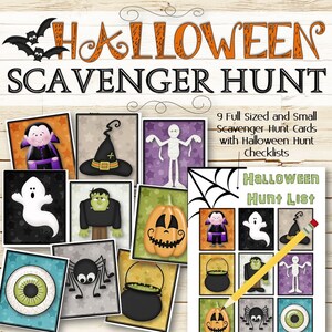 Halloween Scavenger Hunt Game - INSTANT DOWNLOAD