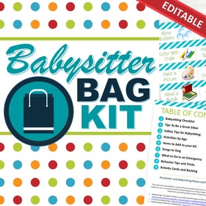 EDITABLE Babysitting Kit (All-In-One) - INSTANT DOWNLOAD