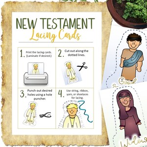 Lacing Cards for New Testament INSTANT DOWNLOAD image 2