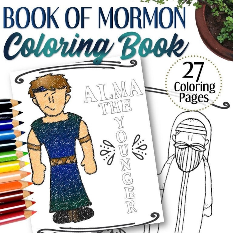 Book of Mormon Coloring Pages 27 Pages  INSTANT DOWNLOAD image 1