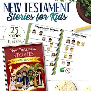 Printed & Bound Scripture Stories and Questions for Kids New Testament