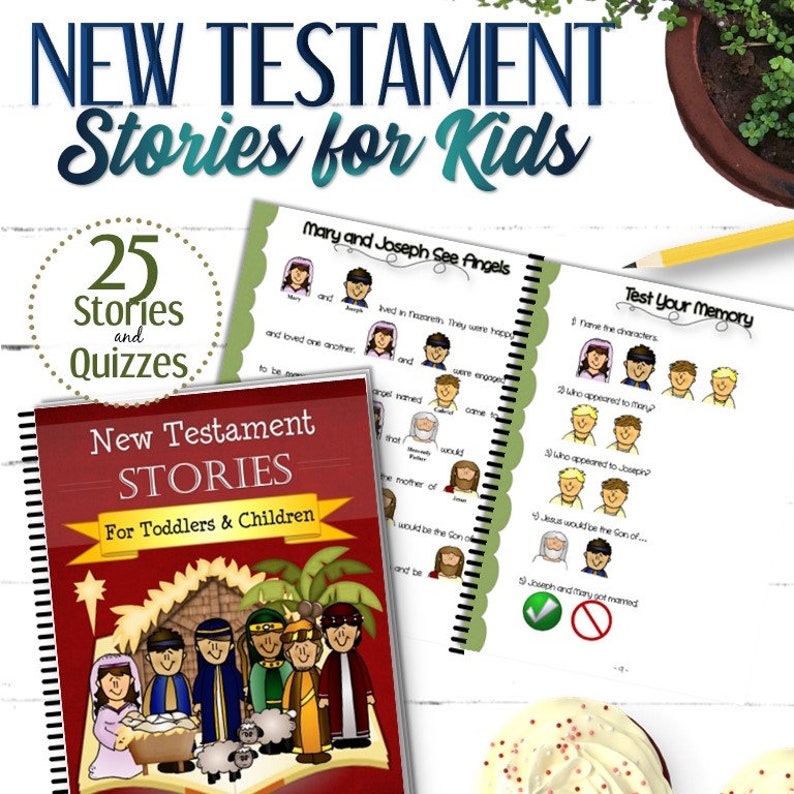 Printed & Bound Scripture Stories and Questions for Kids New Testament