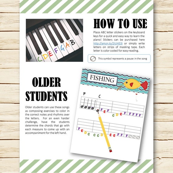Teach Learn Piano By Letter Popular Songs Instant Download Etsy Teach Learn Piano By Letter Popular Songs Instant Download Etsy
