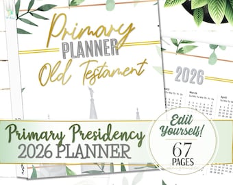 Planificador editable para las primarias presidenciales de 2026 - Descarga instantánea