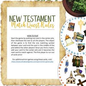 New Testament Match Quest INSTANT DOWNLOAD image 2