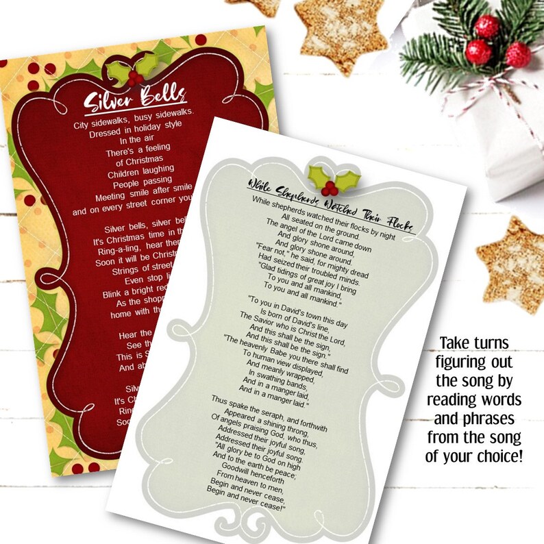 EDITABLE Name That Carol by the Lyrics INSTANT DOWNLOAD - Etsy
