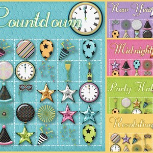 30 New Year&#39;s Eve Bingo Cards - INSTANT DOWNLOAD