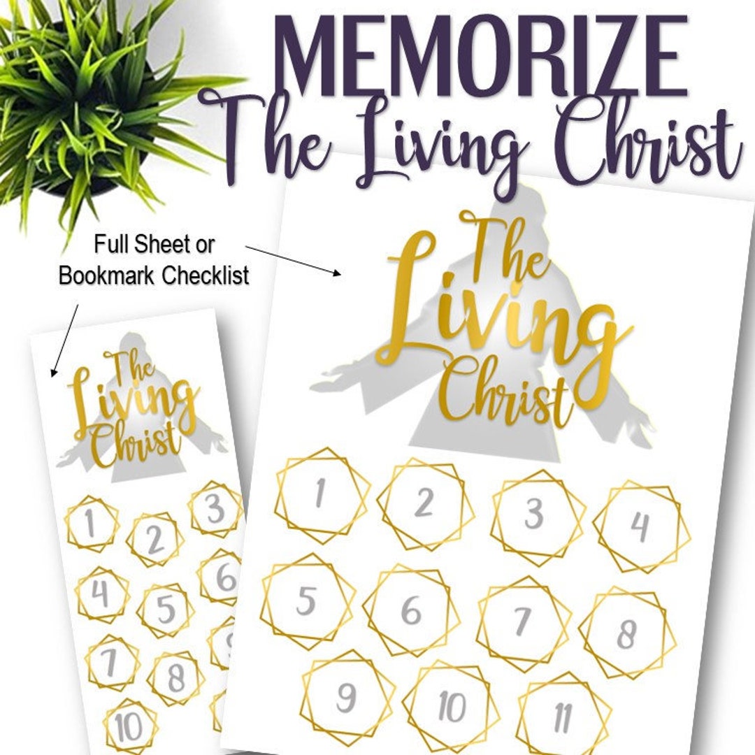 Memorize the Living Christ - INSTANT DOWNLOAD - Etsy