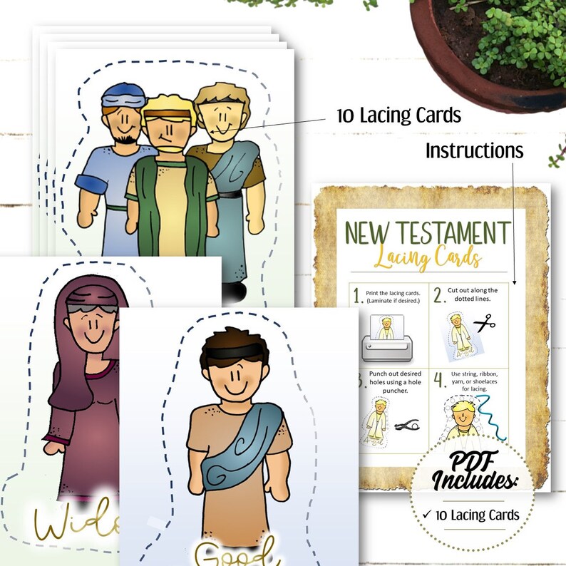 Lacing Cards for New Testament INSTANT DOWNLOAD image 7