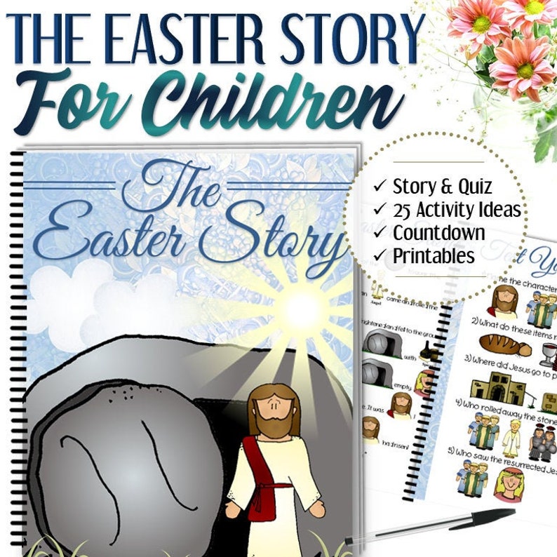 BUNDLED Easter Countdown, Story, Quiz, Printables and Activities INSTANT DOWNLOAD image 1