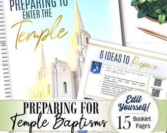 Folleto editable de preparación para los bautismos en el templo - DESCARGA INSTANTÁNEA