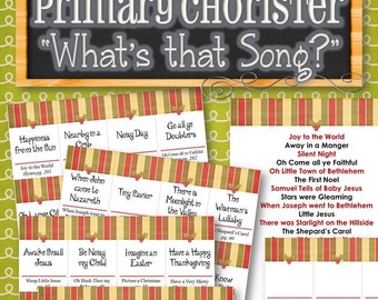 Primary Chorister "What's that Song?" Game - INSTANT DOWNLOAD