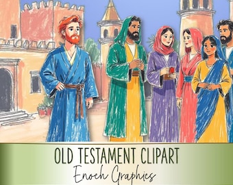 Imágenes bíblicas del Antiguo Testamento - Imágenes prediseñadas de Enoc para imprimir en PNG, JPG y PDF (Cu y Cu4cu OK) - Descarga instantánea