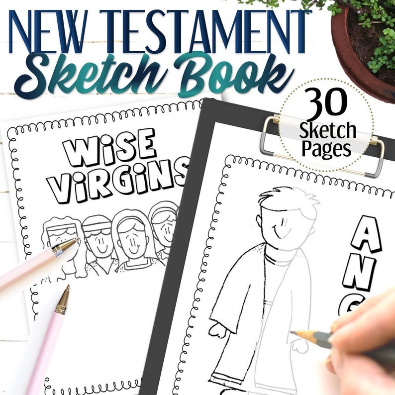 New Testament Sketch Book 30 Pages INSTANT DOWNLOAD image 1
