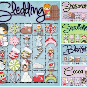 30 Winter Bingo Cards - INSTANT DOWNLOAD