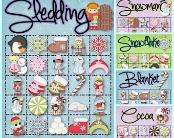 30 Winter Bingo Cards - INSTANT DOWNLOAD