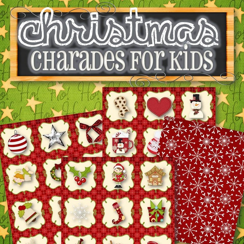 Children's Christmas Charades Game INSTANT DOWNLOAD | Etsy