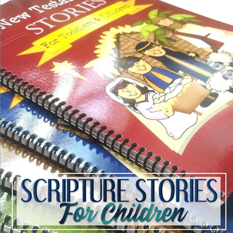 Printed & Bound Scripture Stories and Questions for Kids image 1