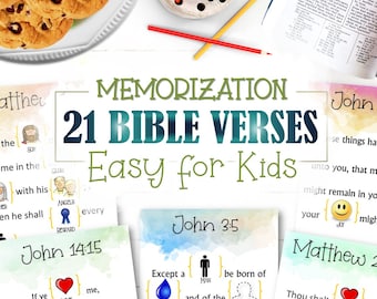 21 Bible Verses for Kids to Memorize Easily - INSTANT DOWNLOAD