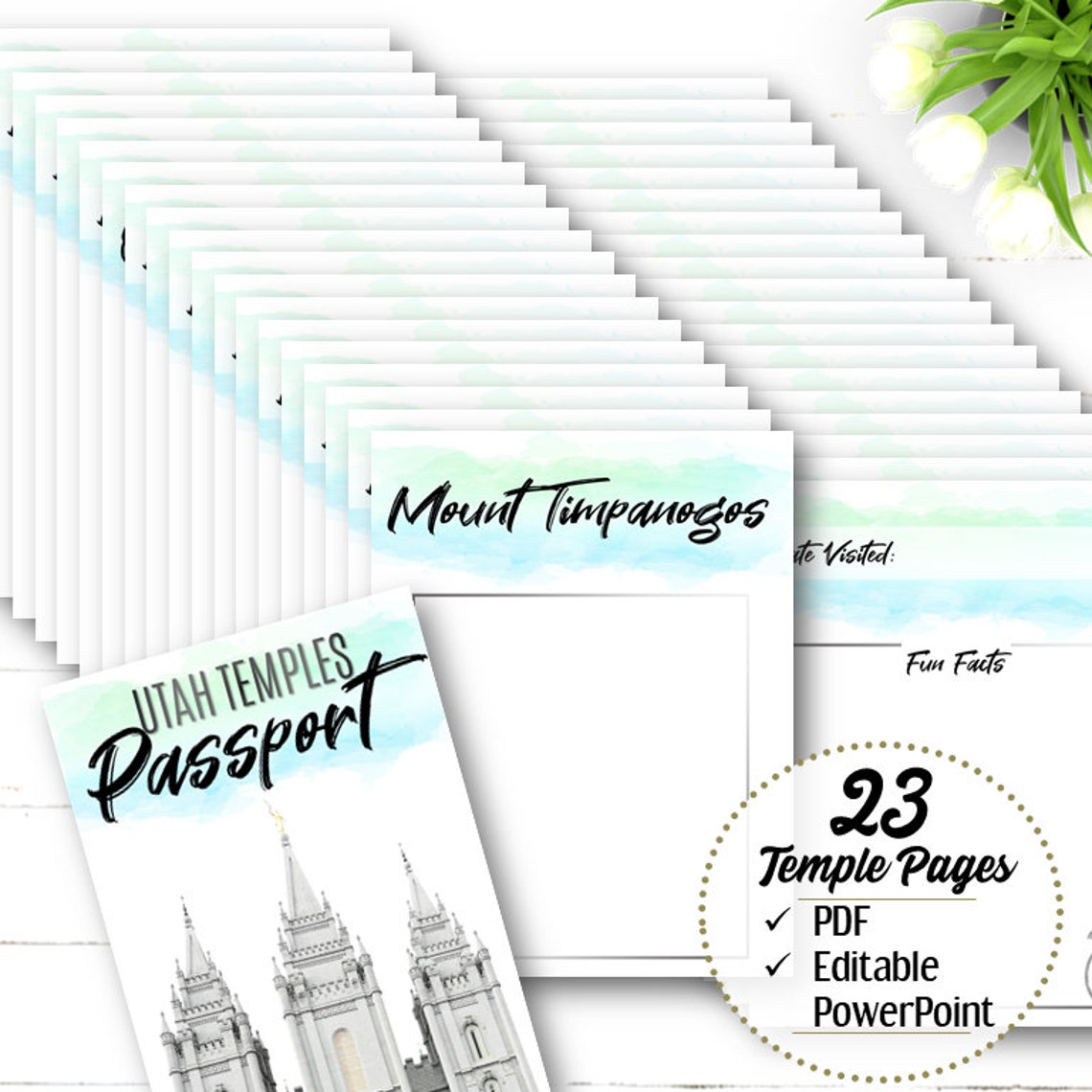 EDITABLE Utah Temples Passport INSTANT DOWNLOAD - Etsy