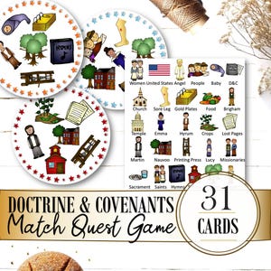 Doctrine and Covenants / D&C / Church History Match Quest - INSTANT DOWNLOAD