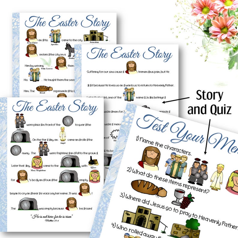 BUNDLED Easter Countdown, Story, Quiz, Printables and Activities INSTANT DOWNLOAD image 2