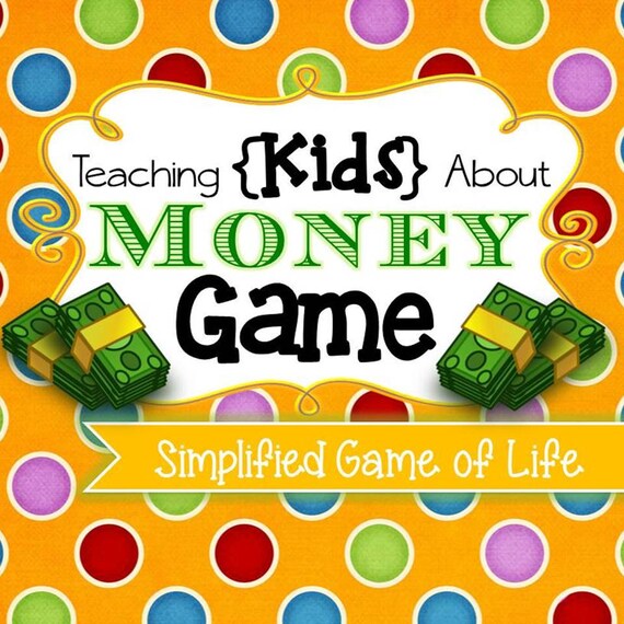 Kids Money Game Simplified Game Of Life Instant Download Etsy Kids Money Game Simplified Game Of Life Instant Download Etsy