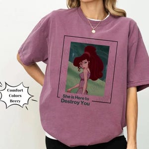 Camiseta de princesa mágica Meg Hércules, camiseta de parque temático mágico, camiseta de vacaciones en parque temático para adultos