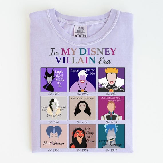 In My Villain Era Song Lyrics Shirt | Unique Magical Vacation Shirt | Girly Villain Park Shirt