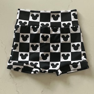 Magical Park Checkered Toddler Boy Shorts Theme Park Toddler Outfit
