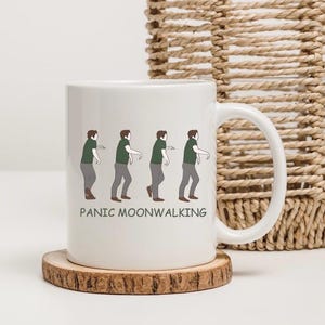 New Girl Nick Miller Panic Moonwalk Funny Mug