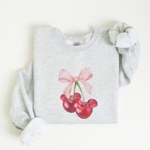 Magical Mouse Coquette Shirt, Coquette Theme Park Sweatshirt, Coquette Magic Cherry Top, Girly Park Shirt