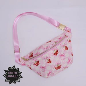 Pochete Jumbo Magical Mouse Coquette Cerejas | Bolsa de Cintura Parque Temático | Bolsa Magical Mouse