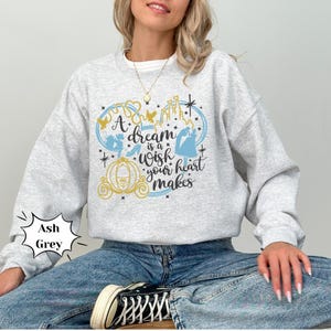 Cinderella A Wish Your Heart Makes Magical Mouse Face, Comfort Colors, Bella canvas
