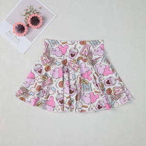Magical Snacks Girls Athletic Skort Theme Park Youth Outfit
