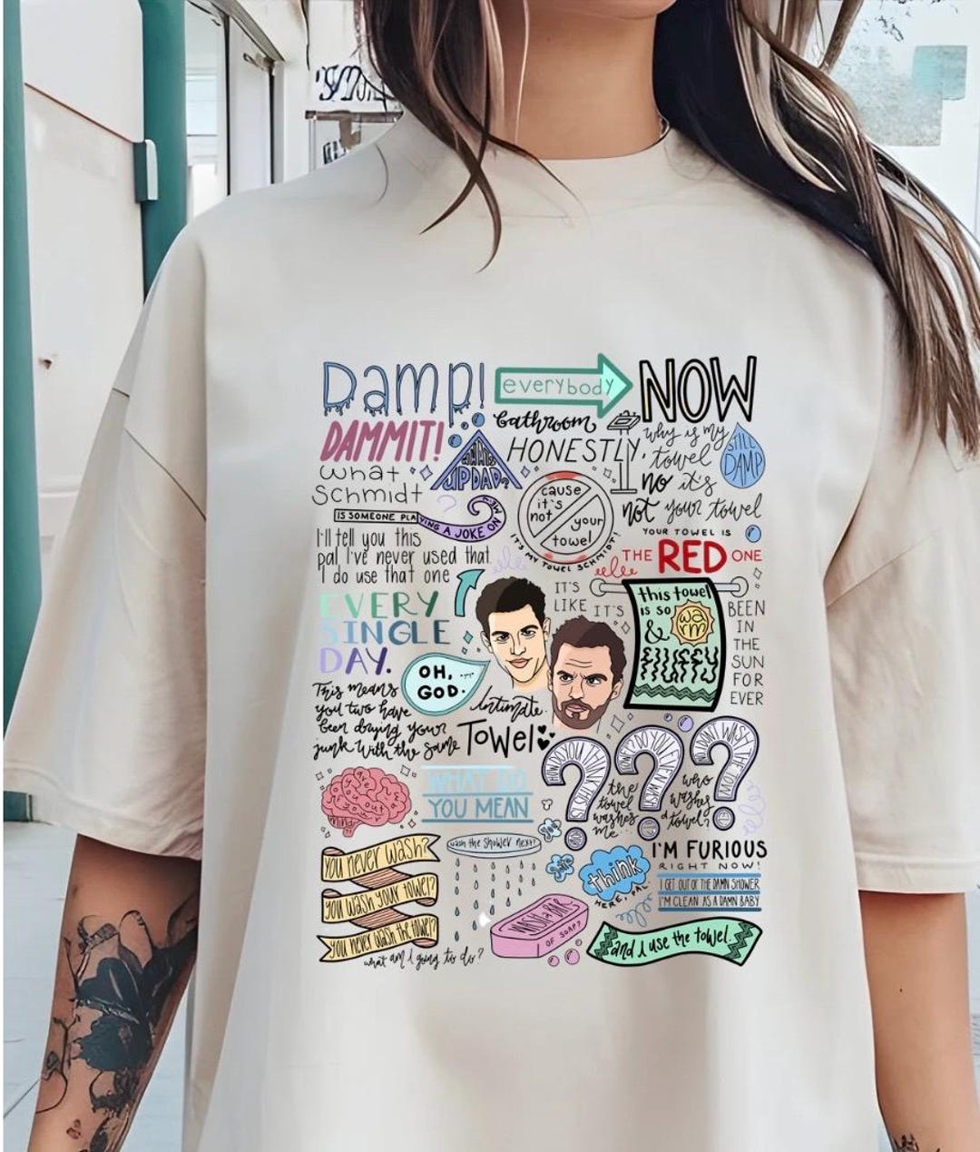 New Girl Bathroom Scene Best Quotes FUNNY, Comfort Colors, Crewneck ...