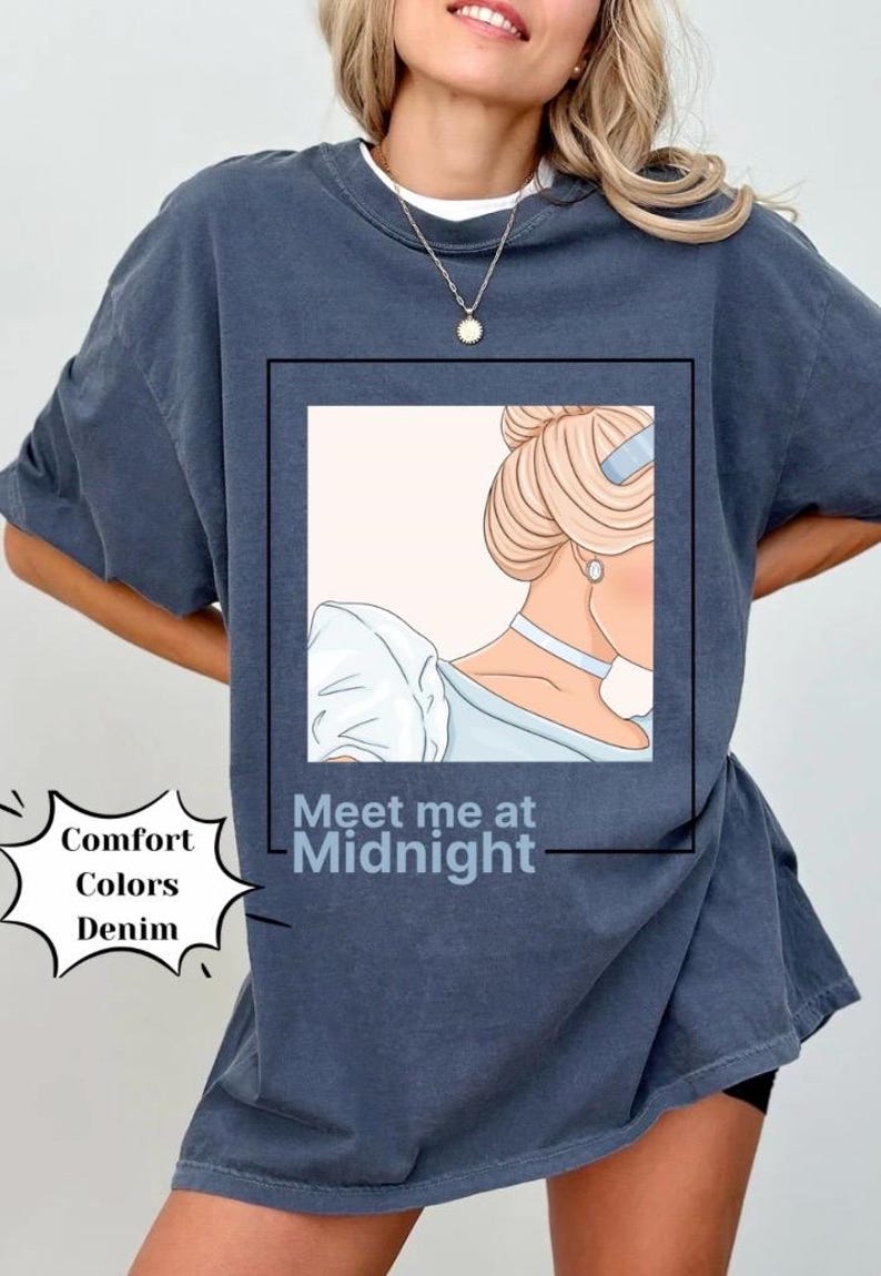Meet Me At Midnight Cinderella Shirt, Comfort Colors, Magical Parks Shirt image 2