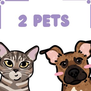 Cartoon Pet Portrait (2 pets)