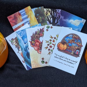 Pack de cartes postales de 10 pièces sur le thème de l’automne