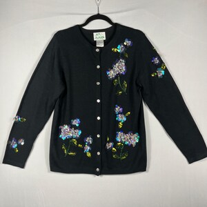 Chemise Quacker Factory Bleu – Broderie Florale, Manches Longues, Taille M