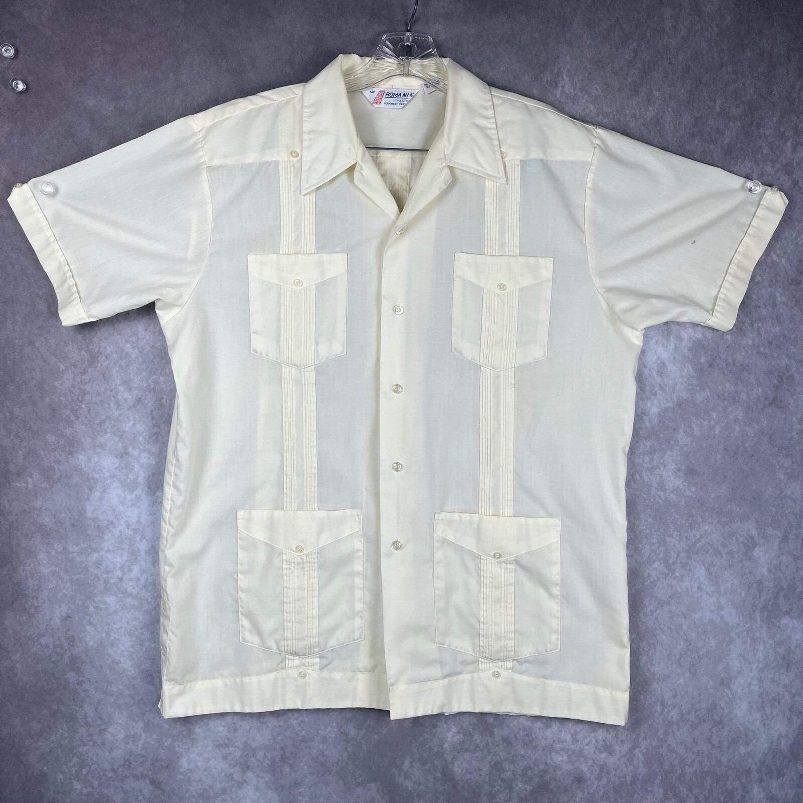 70~80s ROMANI ロマニ GYAYABERA SHIRTS オープンカラー