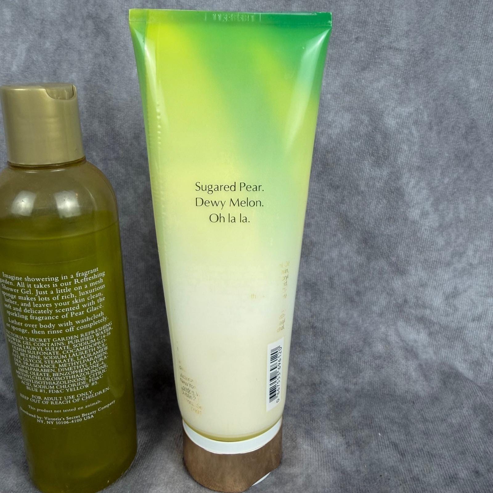 Victorias Secret Pear Glace Shower Gel and Body Lotion Set 8oz Vtg