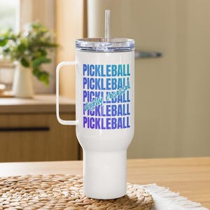 Slightly Obsessed With Pickleball Travel Mug - 40oz Stainless Steel