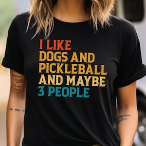 Funny Dog & Pickleball T-Shirt: Introvert Antisocial Club Tee