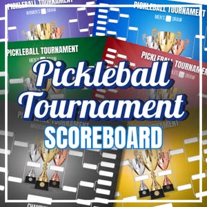Kit de marcador para torneo de Pickleball: Cuadros de puntuación y hojas de puntuación imprimibles (archivos PDF, SVG y PNG descargables)